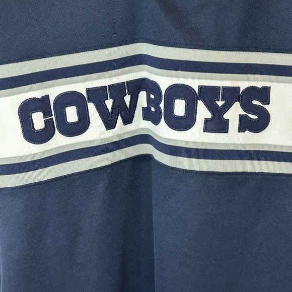 NFL Apparel Dallas Cowboys Pull Over Shirt Size Medium V Neck - Picture 2 of 8